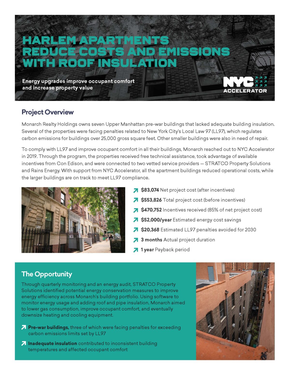 Image showcasing HARLEM APARTMENTS REDUCE COSTS AND EMISSIONS WITH ROOF INSULATION ...